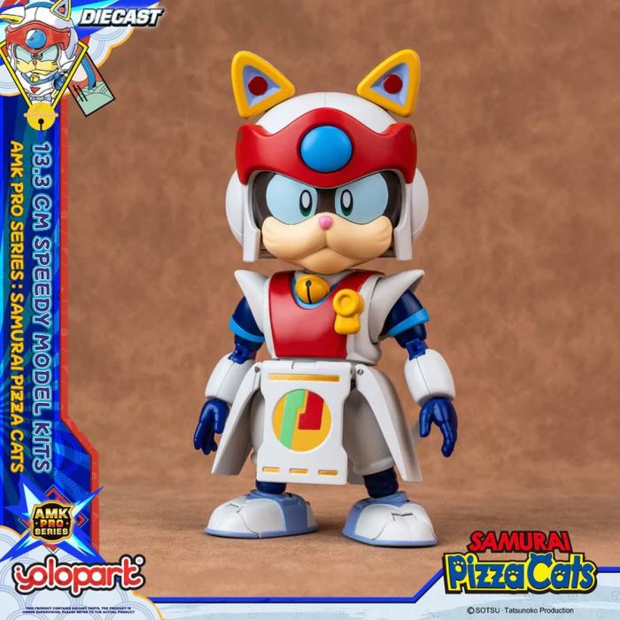 Samurai Pizza Cats: Yattaro's diecast figure from Yolopark