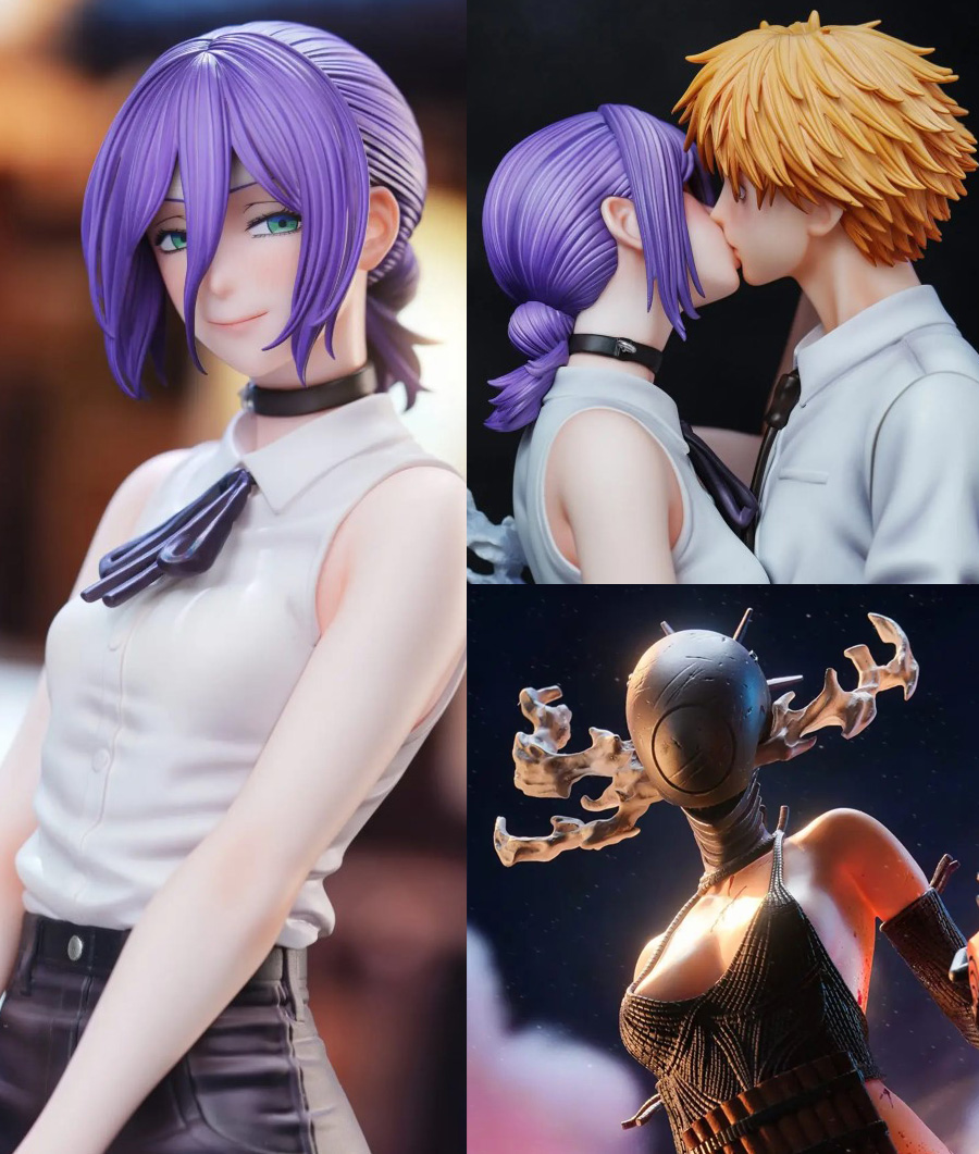 Chainsaw Man Bomb Demon & Reze & Kiss Busts
