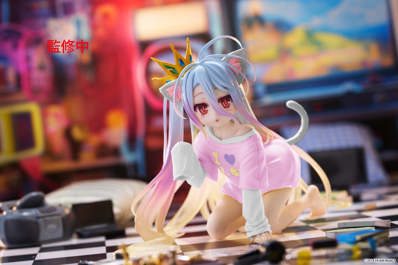 No Game No Life White Cat Ear T-shirt Ver. Color Change Edition