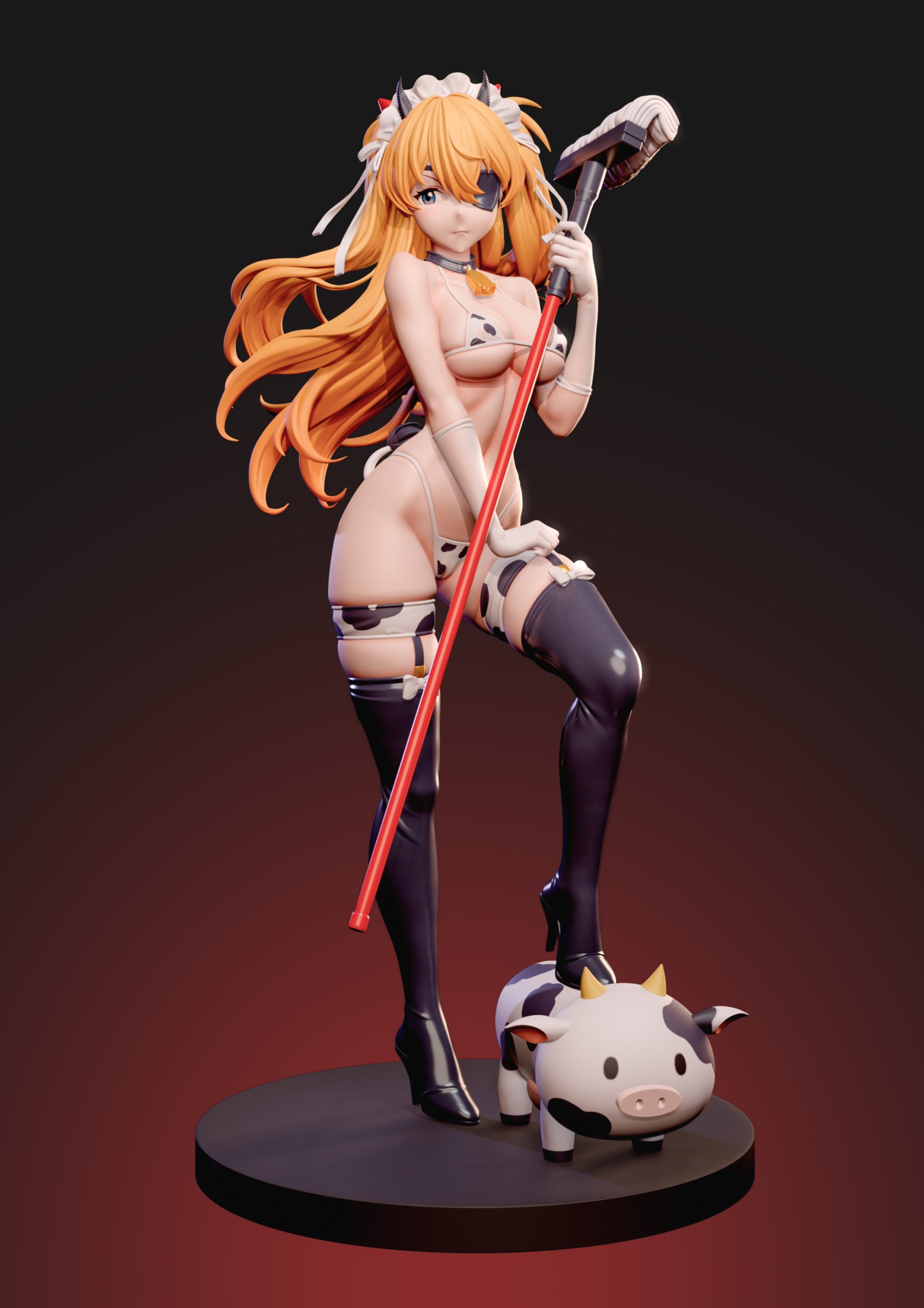 Soryu Asuka Langley Cow Maid - Neon Genesis Evangelion