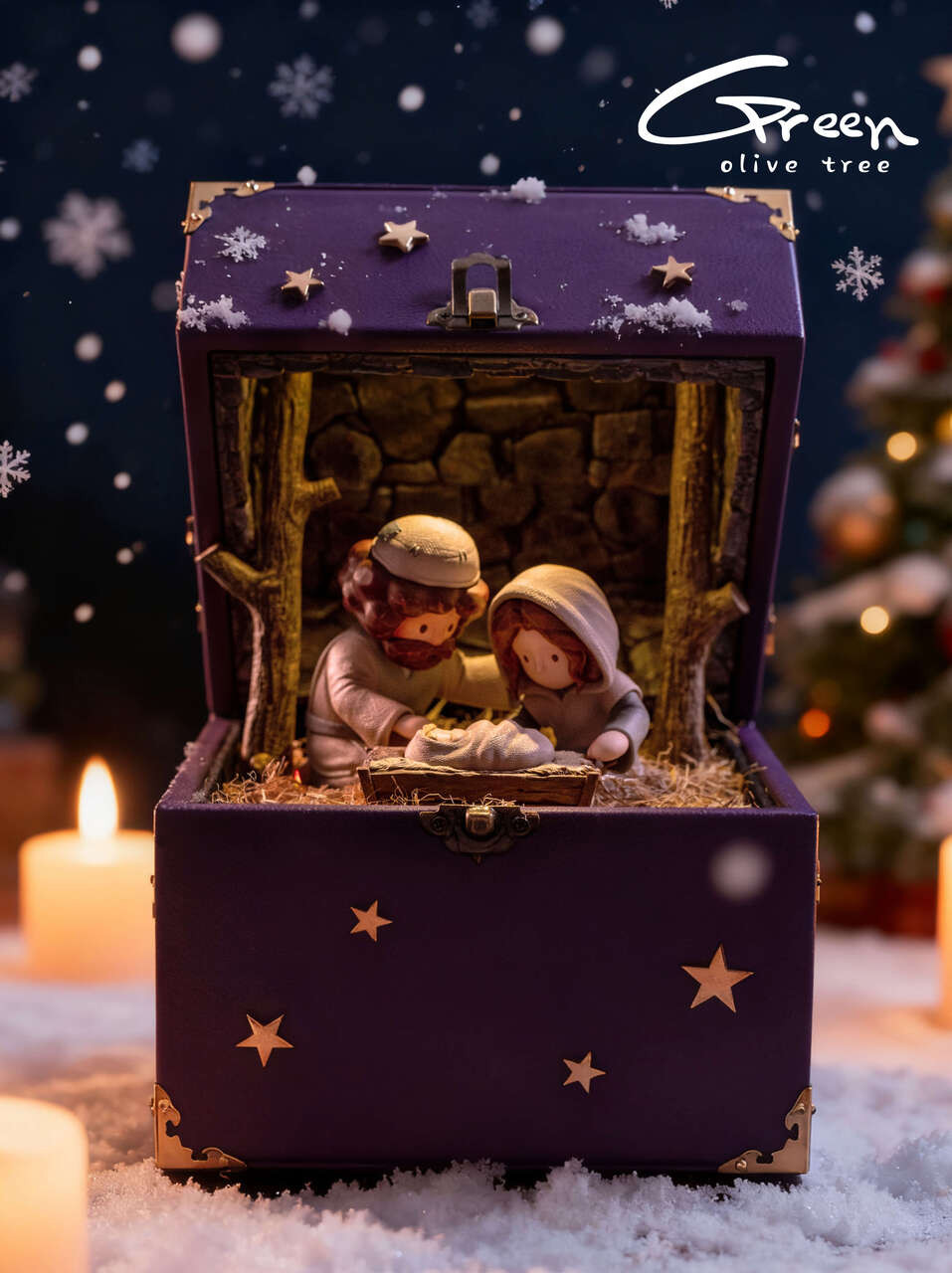 Christmas Story Nativity Music box