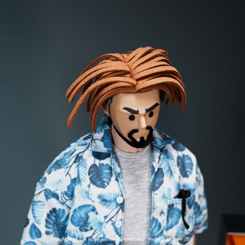 Dreadlocks Male Head Sculpture 1/6