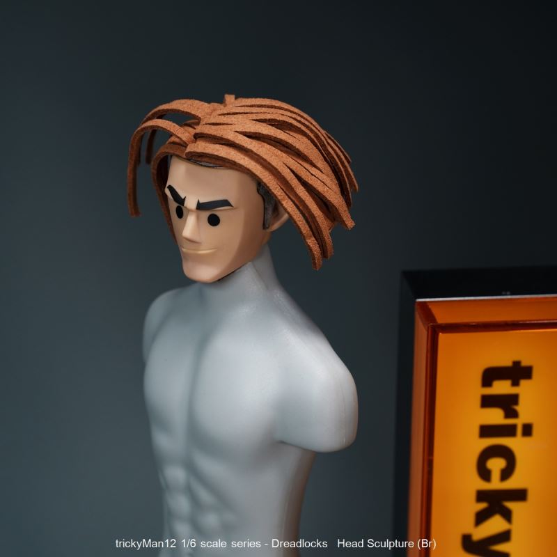 Dreadlocks Male Head Sculpture 1/6