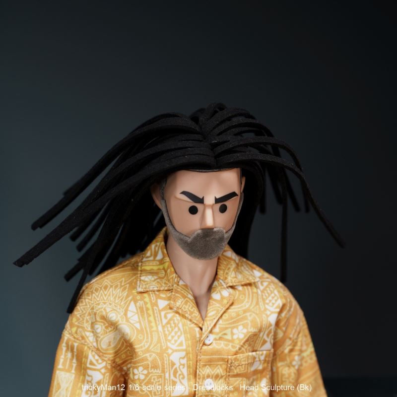 Dreadlocks Male Head Sculpture 1/6