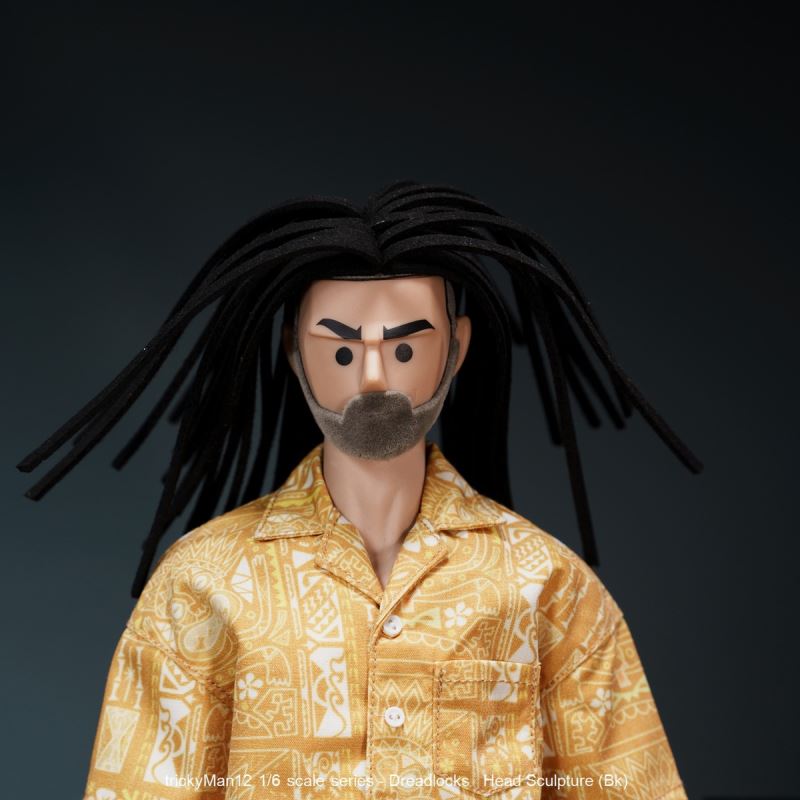 Dreadlocks Male Head Sculpture 1/6