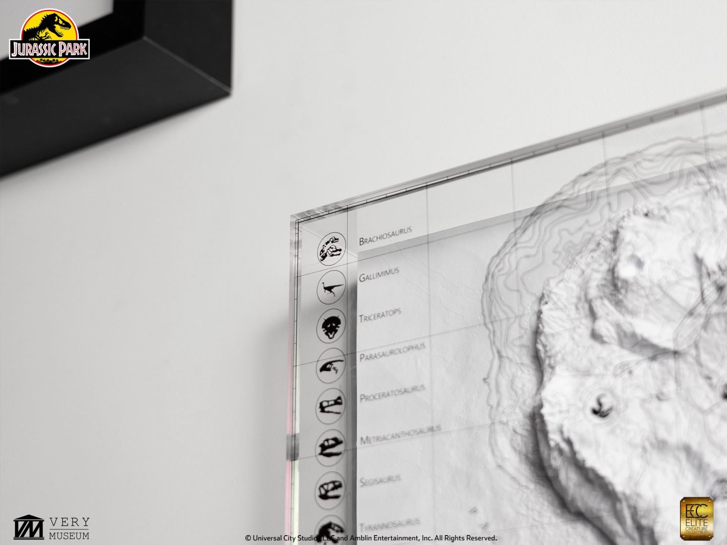 Jurassic Park Isla Nublar 3D Map Display 