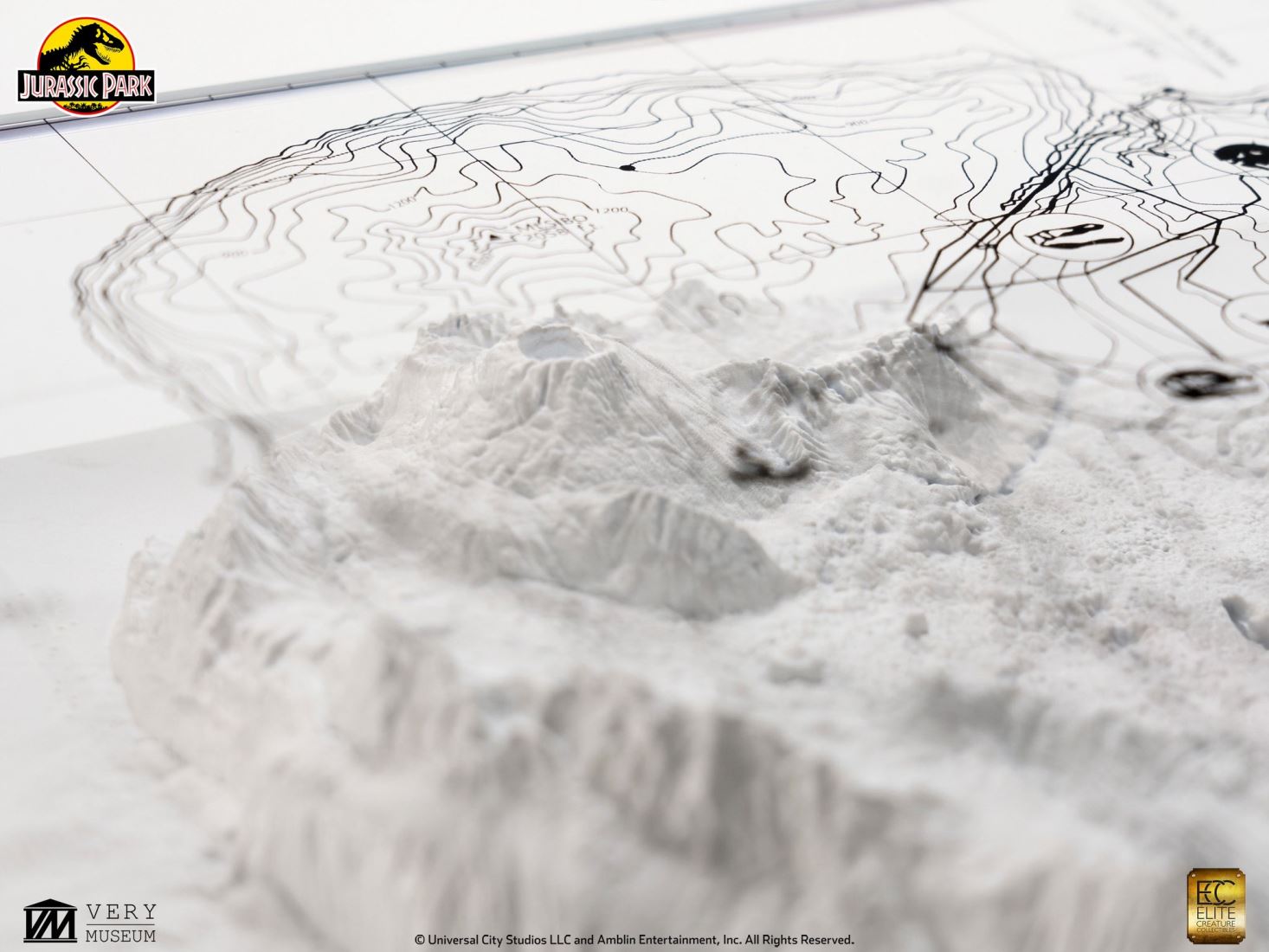 Jurassic Park Isla Nublar 3D Map Display 