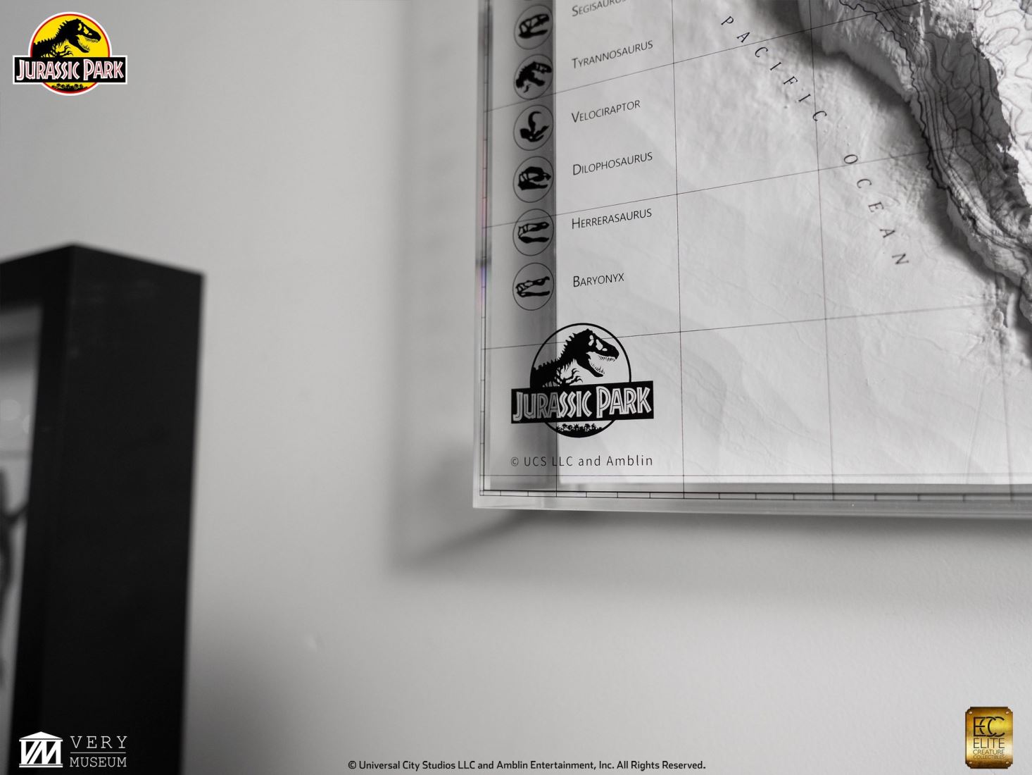 Jurassic Park Isla Nublar 3D Map Display 