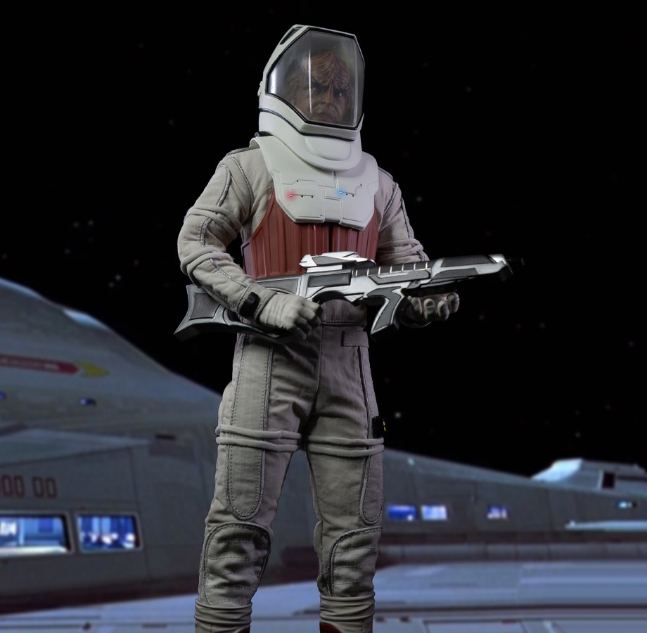 Lt. Commander Worf in EVA Suit
