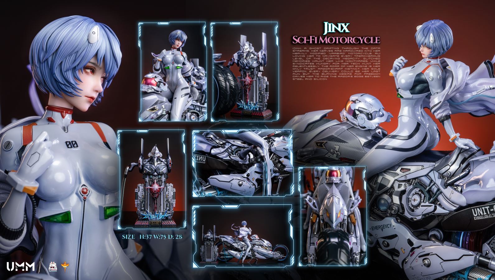 Rei Ayanami's Sci-Fi Motorcycle - Evangelion