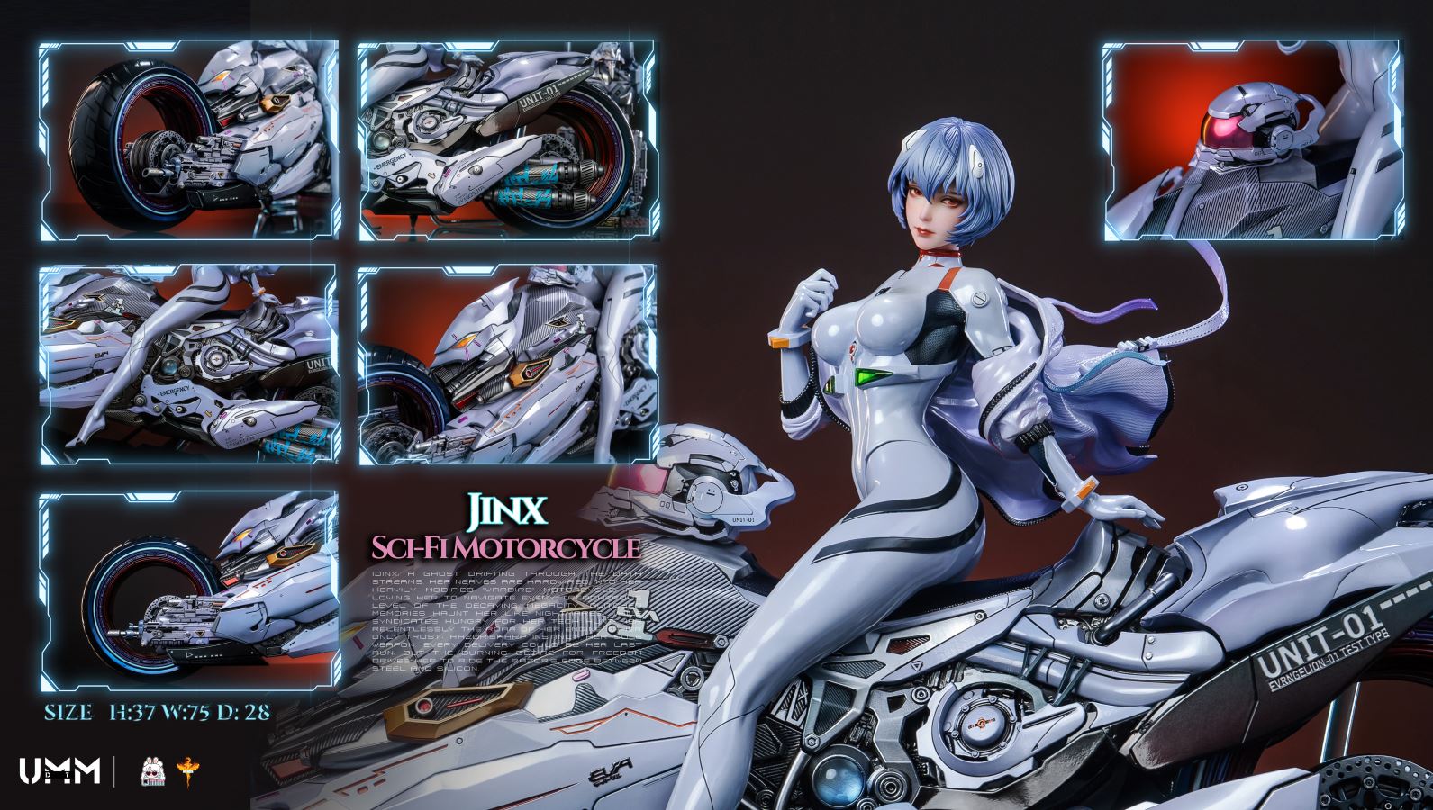 Rei Ayanami's Sci-Fi Motorcycle - Evangelion