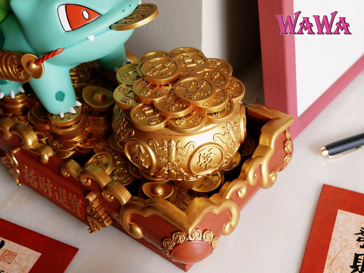 Fortune-Attracting Golden Toad Bulbasaur Pokemon