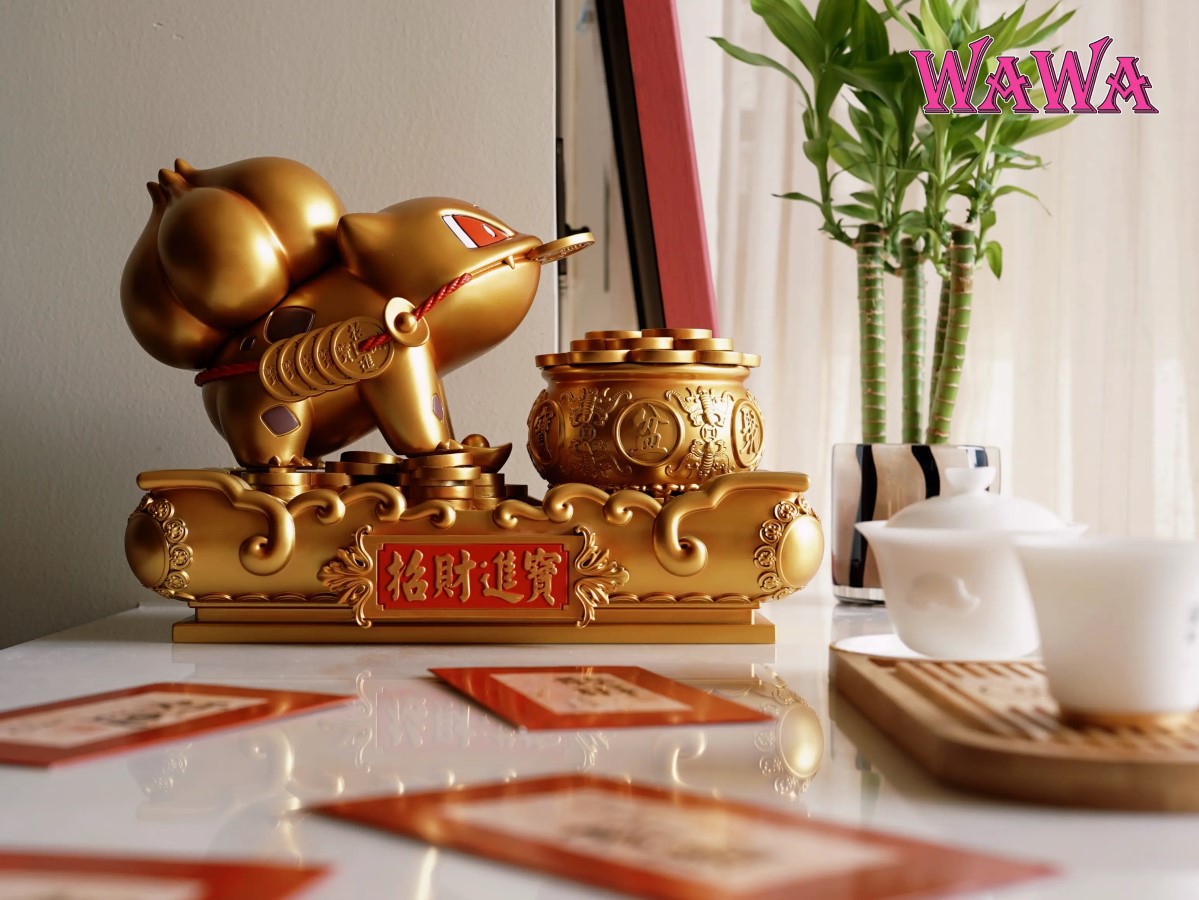 Fortune-Attracting Golden Toad Bulbasaur Pokemon