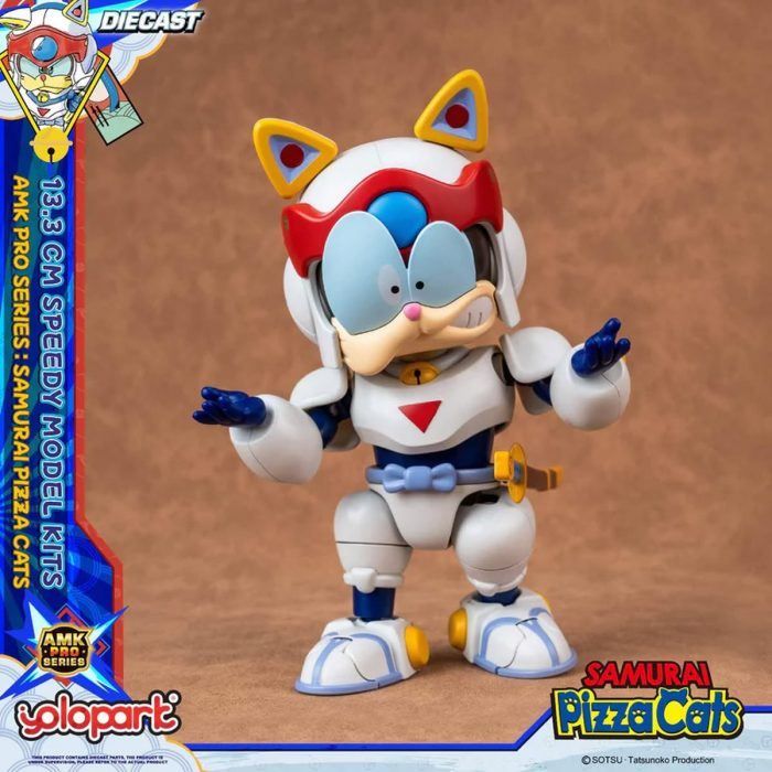 Samurai Pizza Cats: Yattaro's diecast figure from Yolopark
