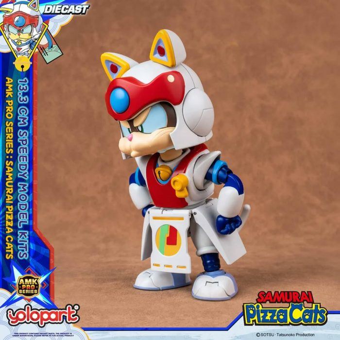 Samurai Pizza Cats: Yattaro's diecast figure from Yolopark