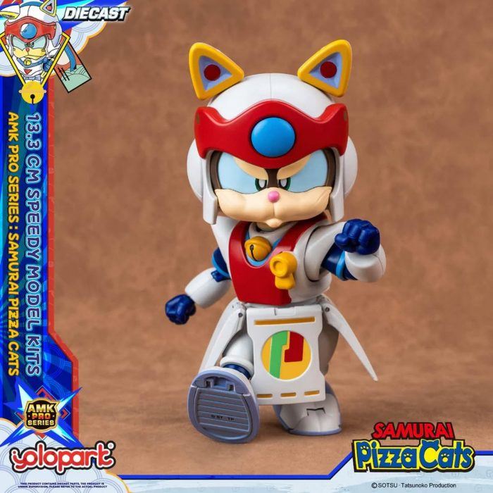 Samurai Pizza Cats: Yattaro's diecast figure from Yolopark
