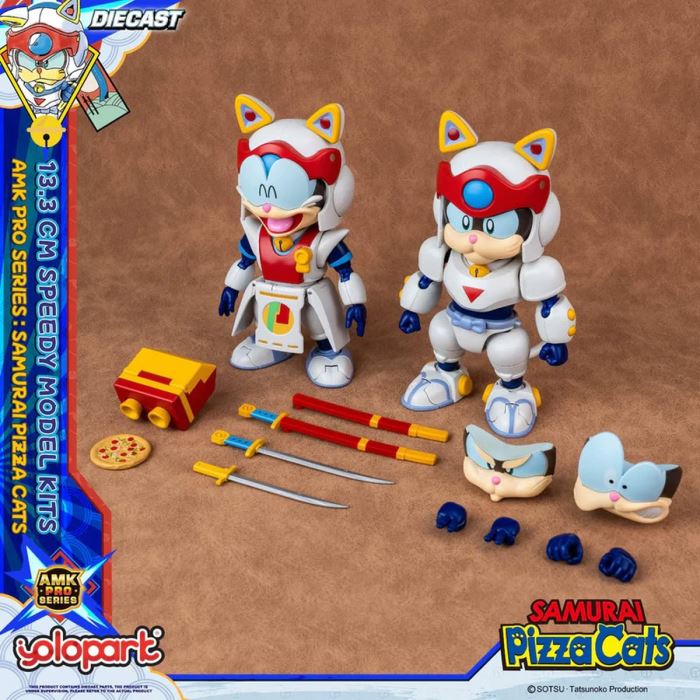 Samurai Pizza Cats: Yattaro's diecast figure from Yolopark