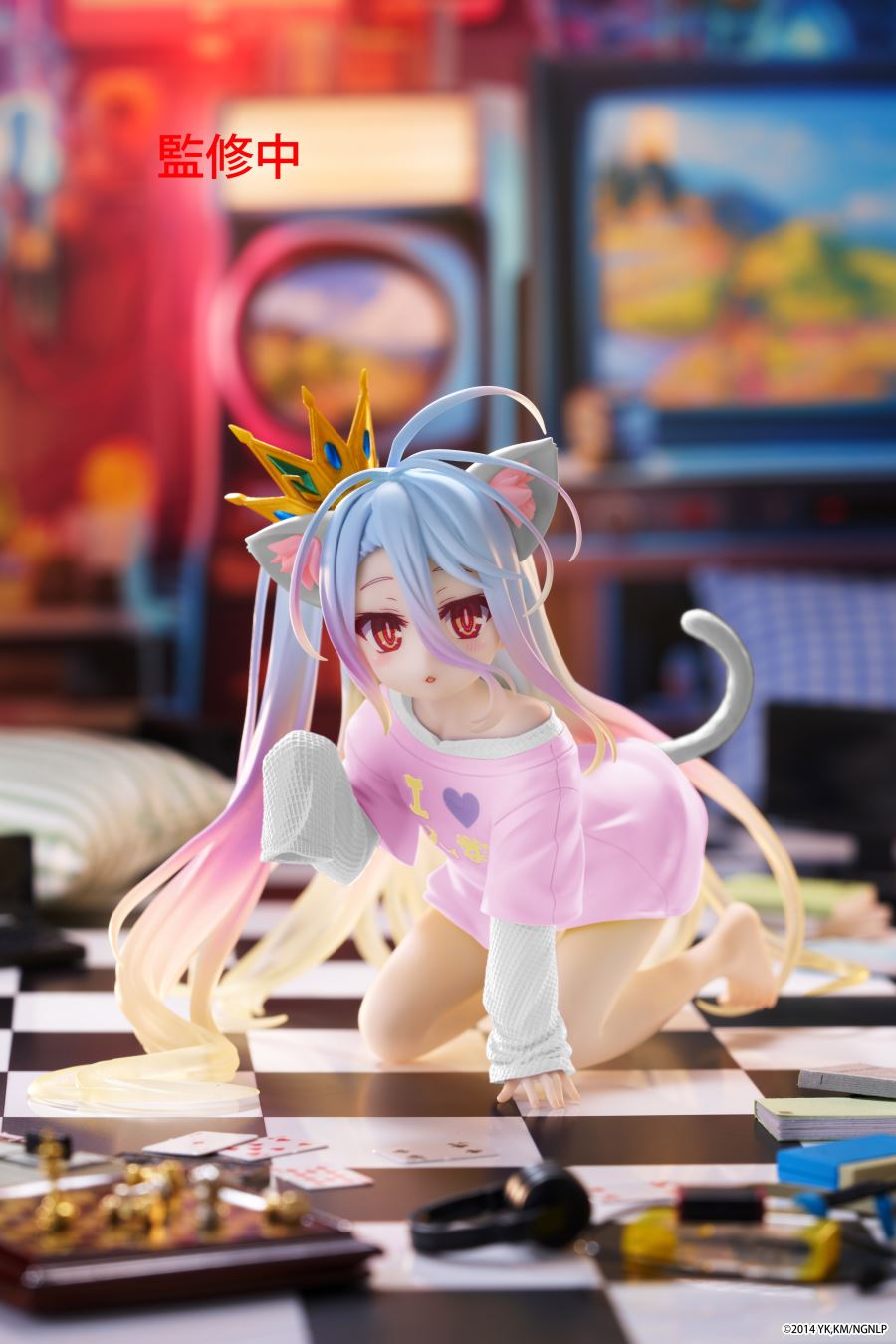 No Game No Life White Cat Ear T-shirt Ver. Color Change Edition