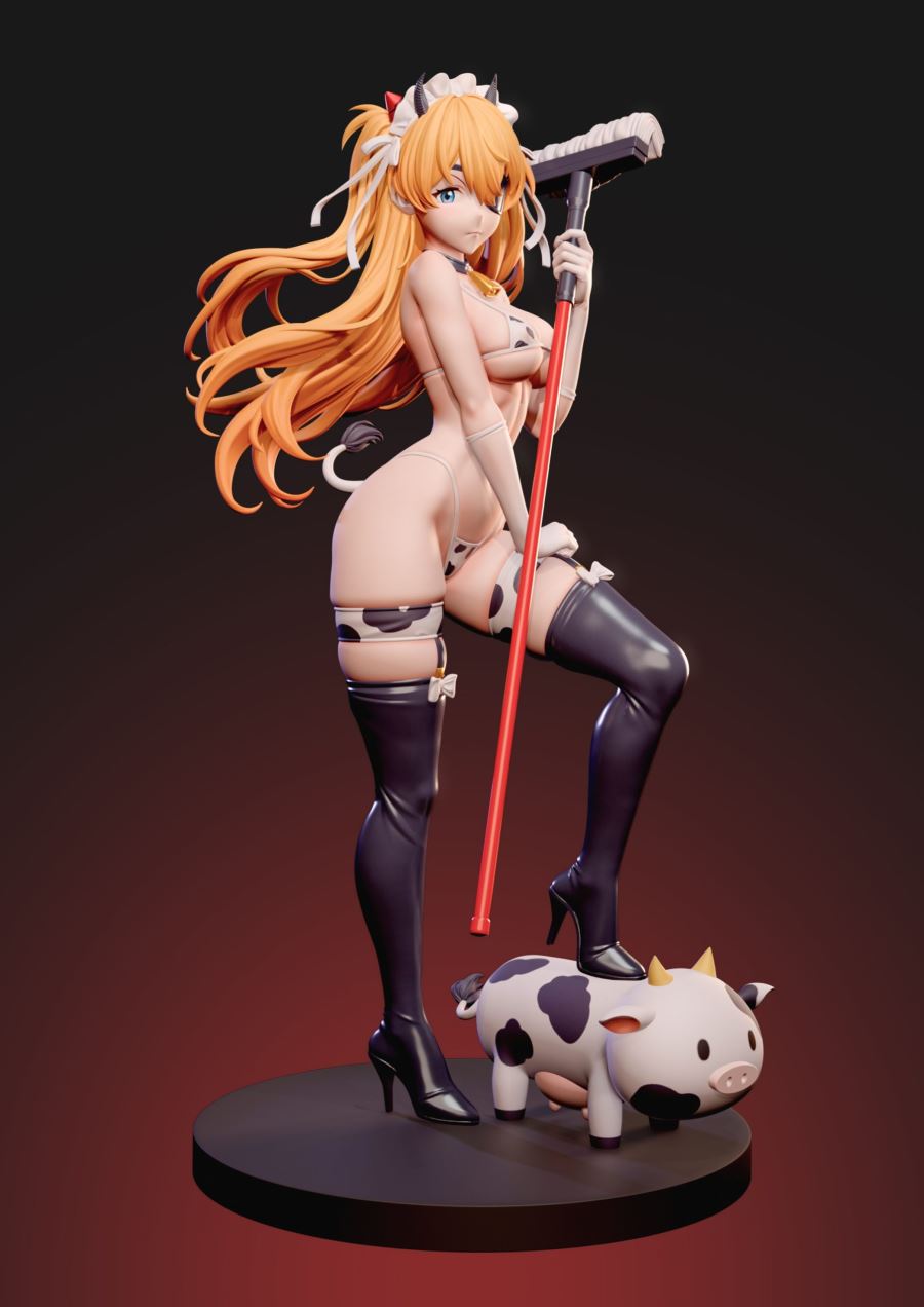 Soryu Asuka Langley Cow Maid - Neon Genesis Evangelion