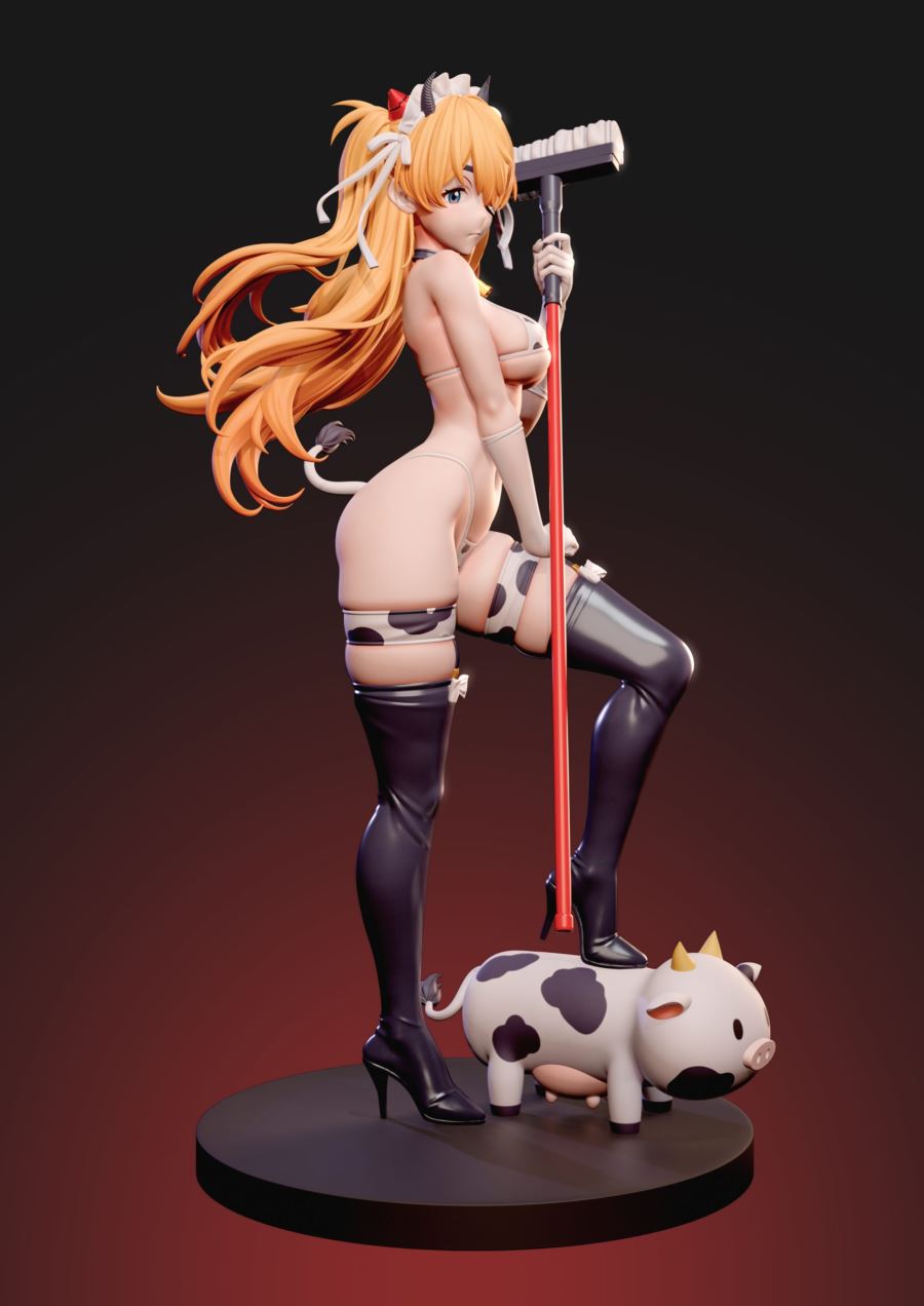Soryu Asuka Langley Cow Maid - Neon Genesis Evangelion