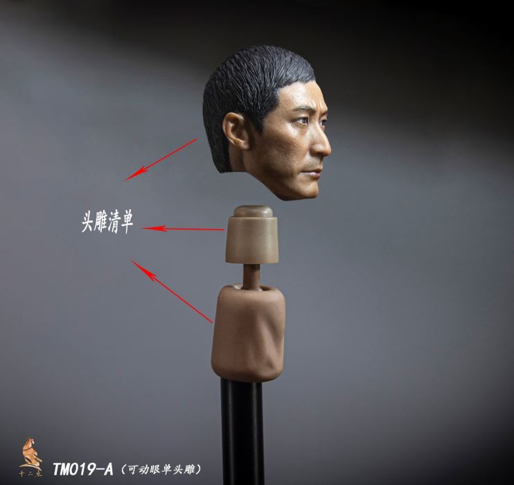 Asian male head sculpt 1/6