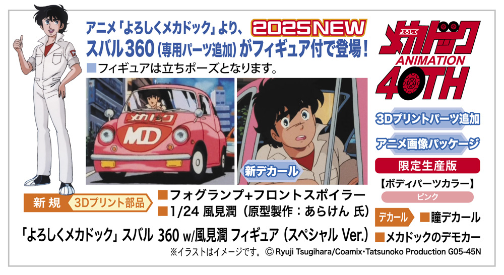 Yoroshiku Mechadock Subaru 360 w/Kazami Jun figure (special ver.)