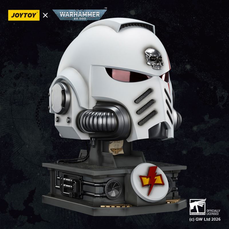 White Scars MkX Helmet & Display Stand
