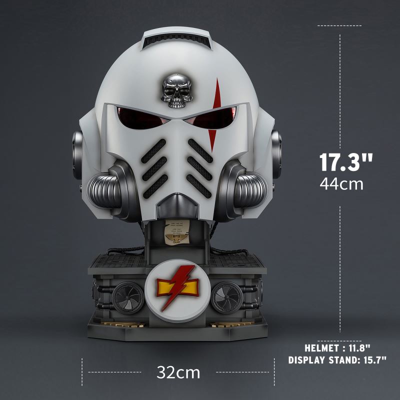 White Scars MkX Helmet & Display Stand
