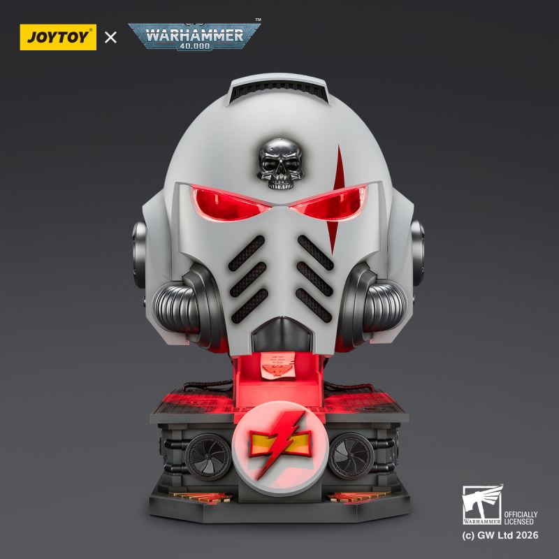White Scars MkX Helmet & Display Stand