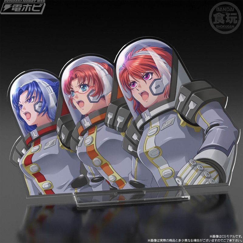 SMP [SHOKUGAN MODELING PROJECT] Super Robot Wars OG Ibis & Tsugumi & Sorey Cut-in Acrylic Stand
