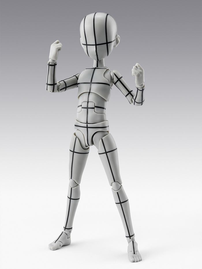 SHFiguarts Body-kun & Body-chan -Ken Sugimori- Edition-Wireframe- (Gray Color Ver.)