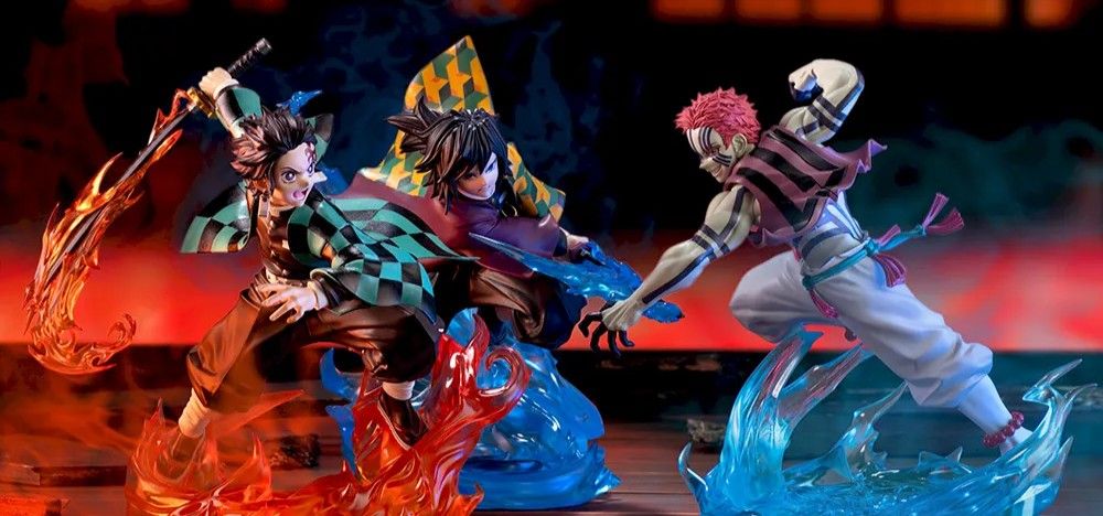 Kimetsu no Yaiba - Tanjiro Kamado, Giyu Tomioka y Akaza - XrossLink - Mugenjou-hen