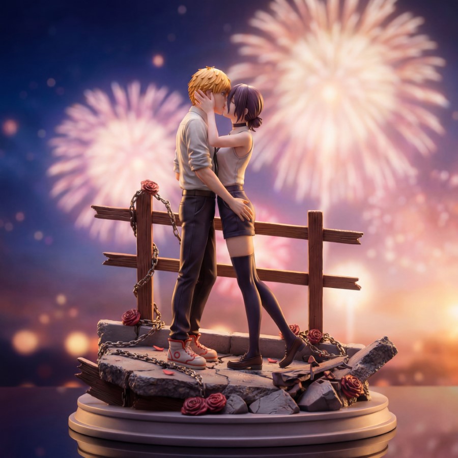 Denji x Reze Kiss of Fireworks - Chainsaw Man