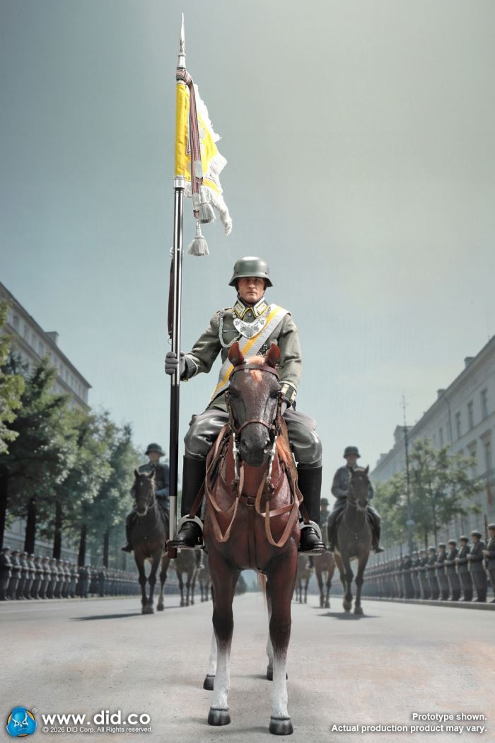 Brown WWII German Military Horse 1/6