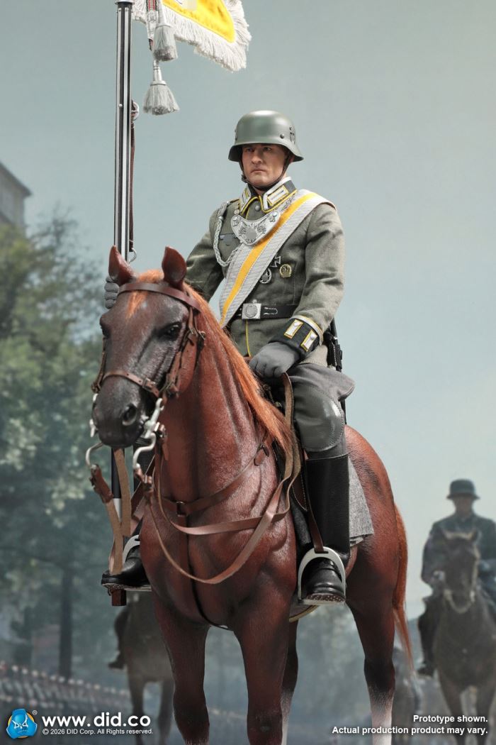 Brown WWII German Military Horse 1/6