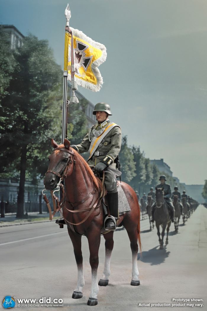 Brown WWII German Military Horse 1/6