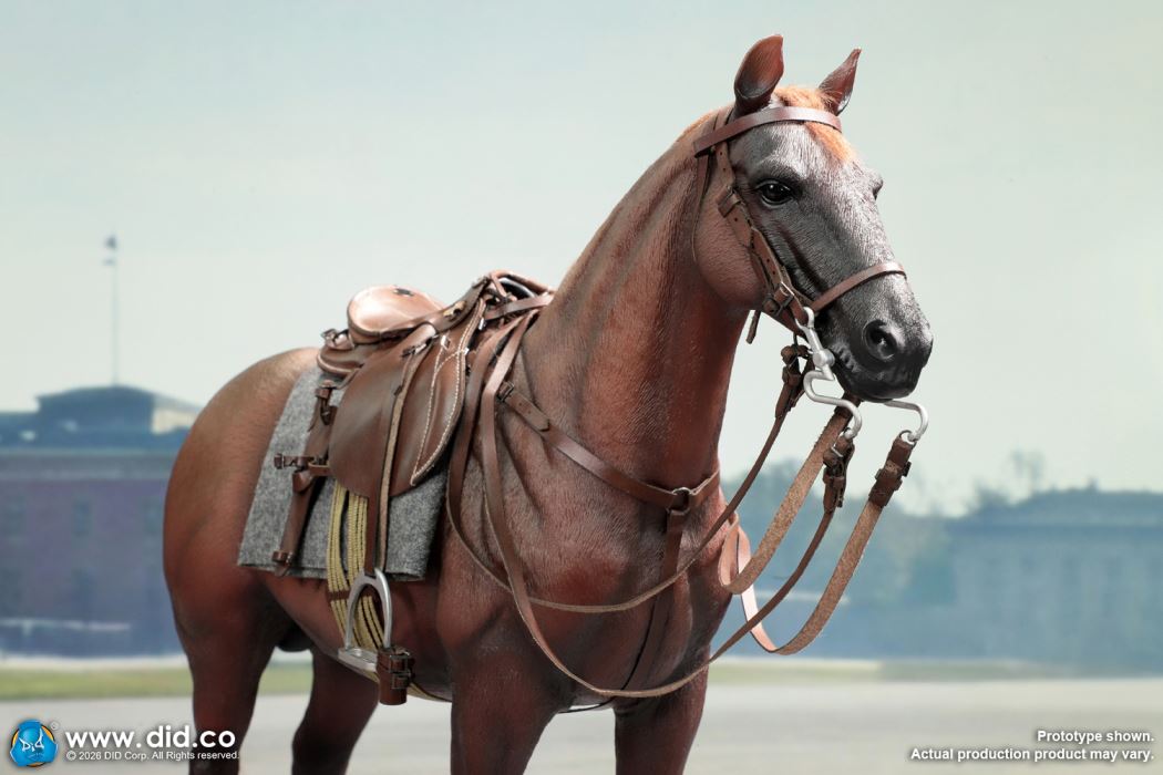 Brown WWII German Military Horse 1/6