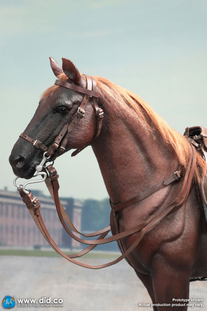 Brown WWII German Military Horse 1/6