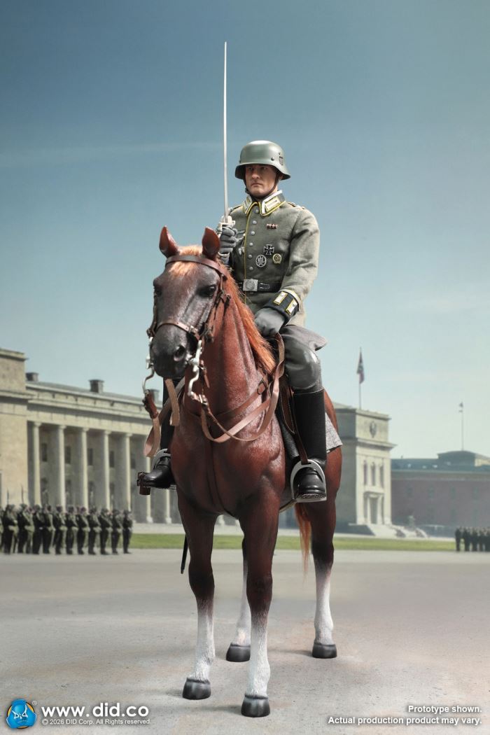 Brown WWII German Military Horse 1/6