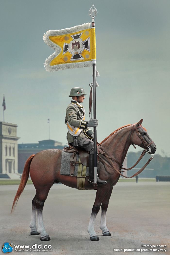 Brown WWII German Military Horse 1/6