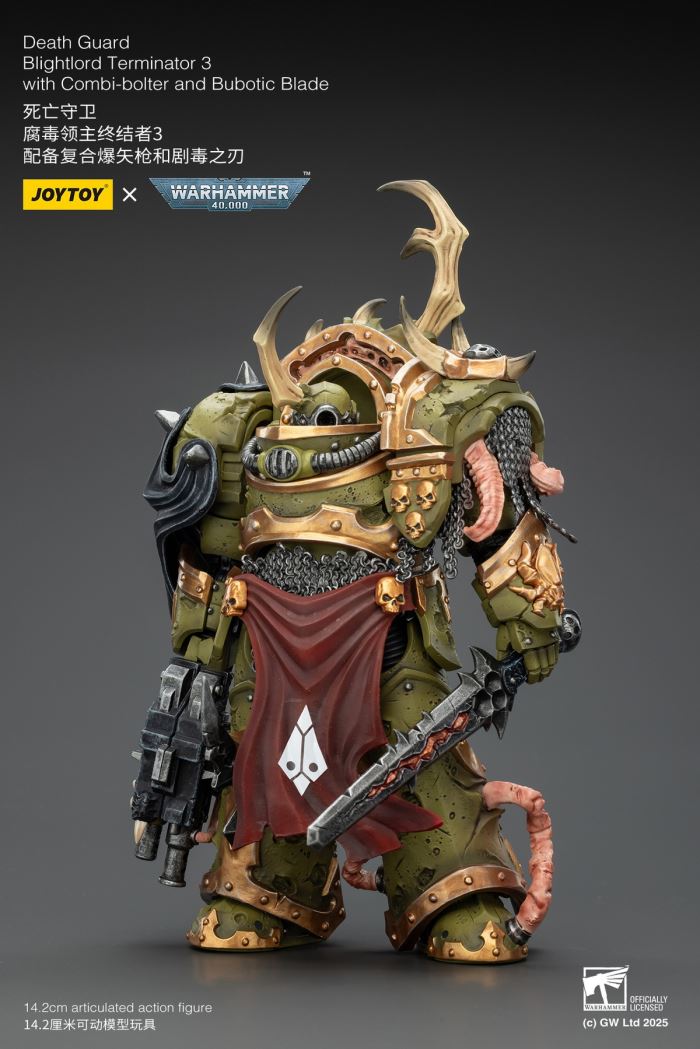 Warhammer - Deathguard Corruption Lord Terminator & Plague Warrior Standard Bearer 1/18