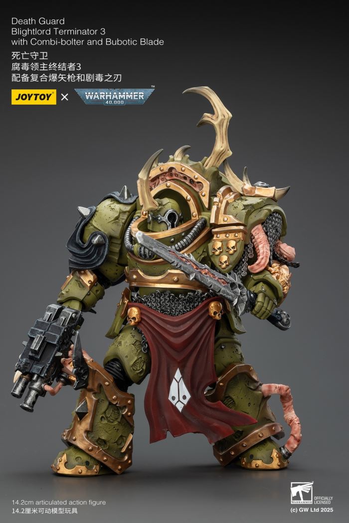 Warhammer - Deathguard Corruption Lord Terminator & Plague Warrior Standard Bearer 1/18