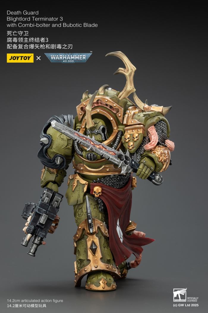 Warhammer - Deathguard Corruption Lord Terminator & Plague Warrior Standard Bearer 1/18