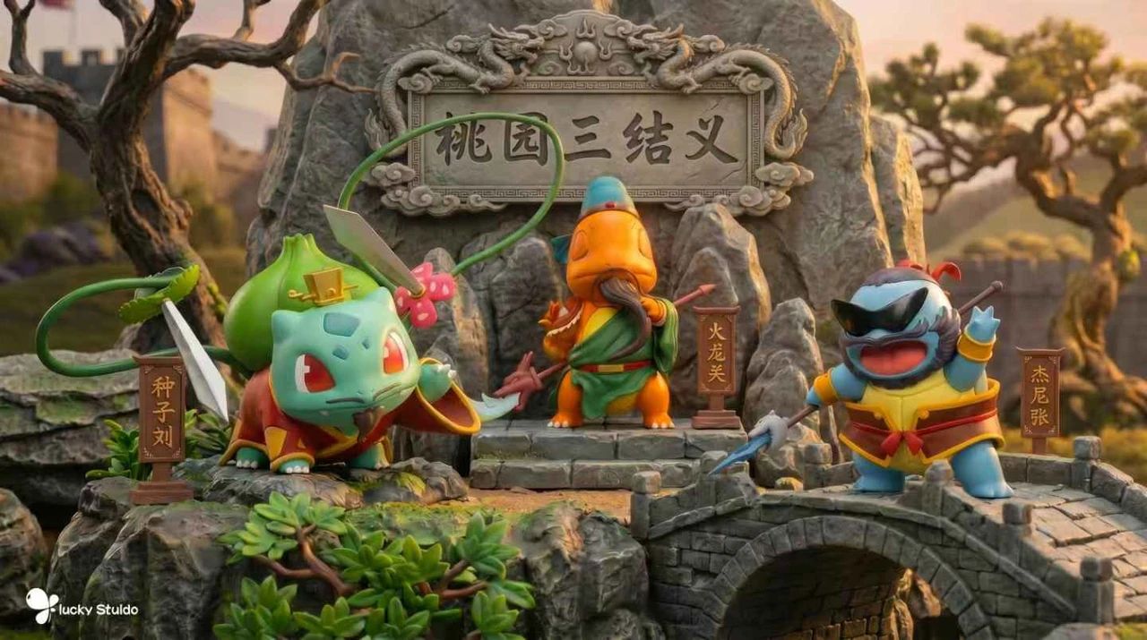 Bulbasaur, Charmander and Squirtle - Pokemon