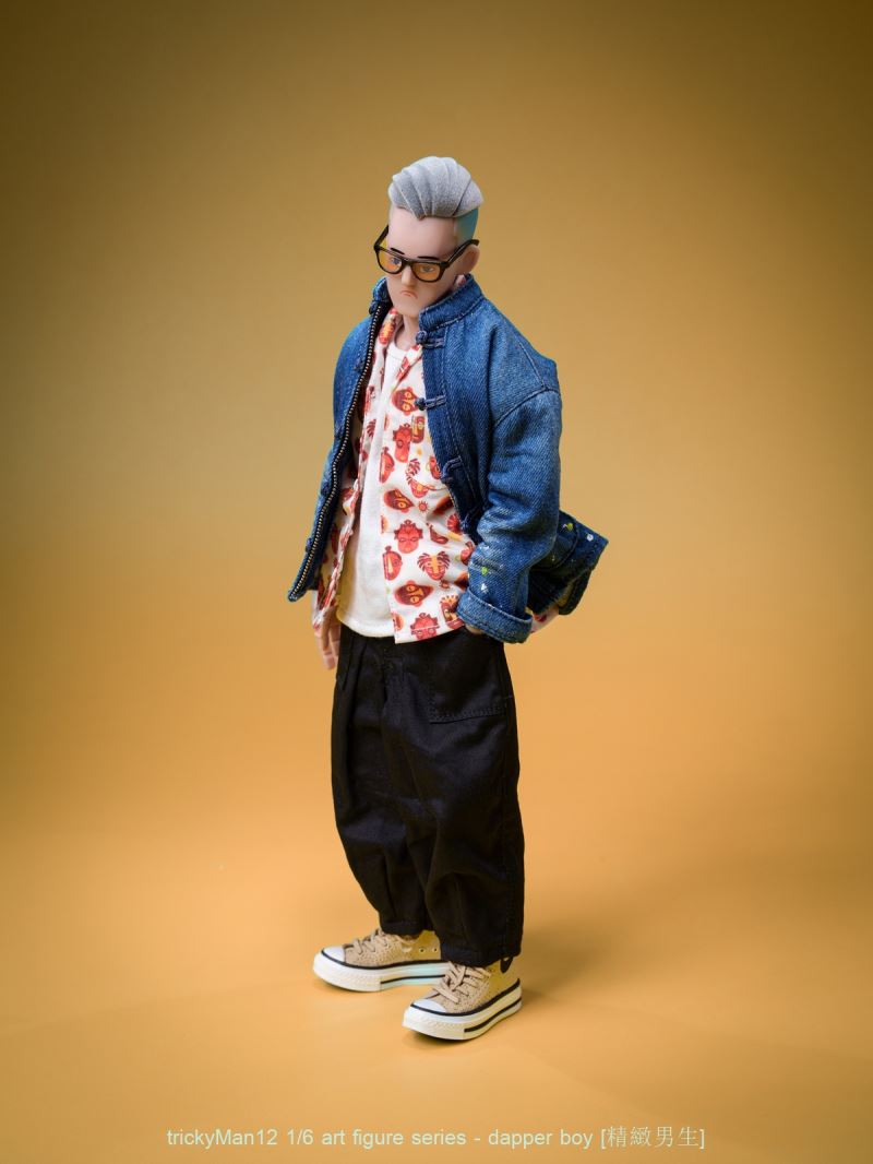 Exquisite Paint-Splattered Washable Tang Cow Figure Set 1/6