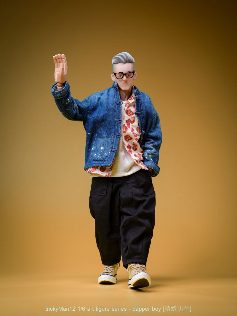 Exquisite Paint-Splattered Washable Tang Cow Figure Set 1/6