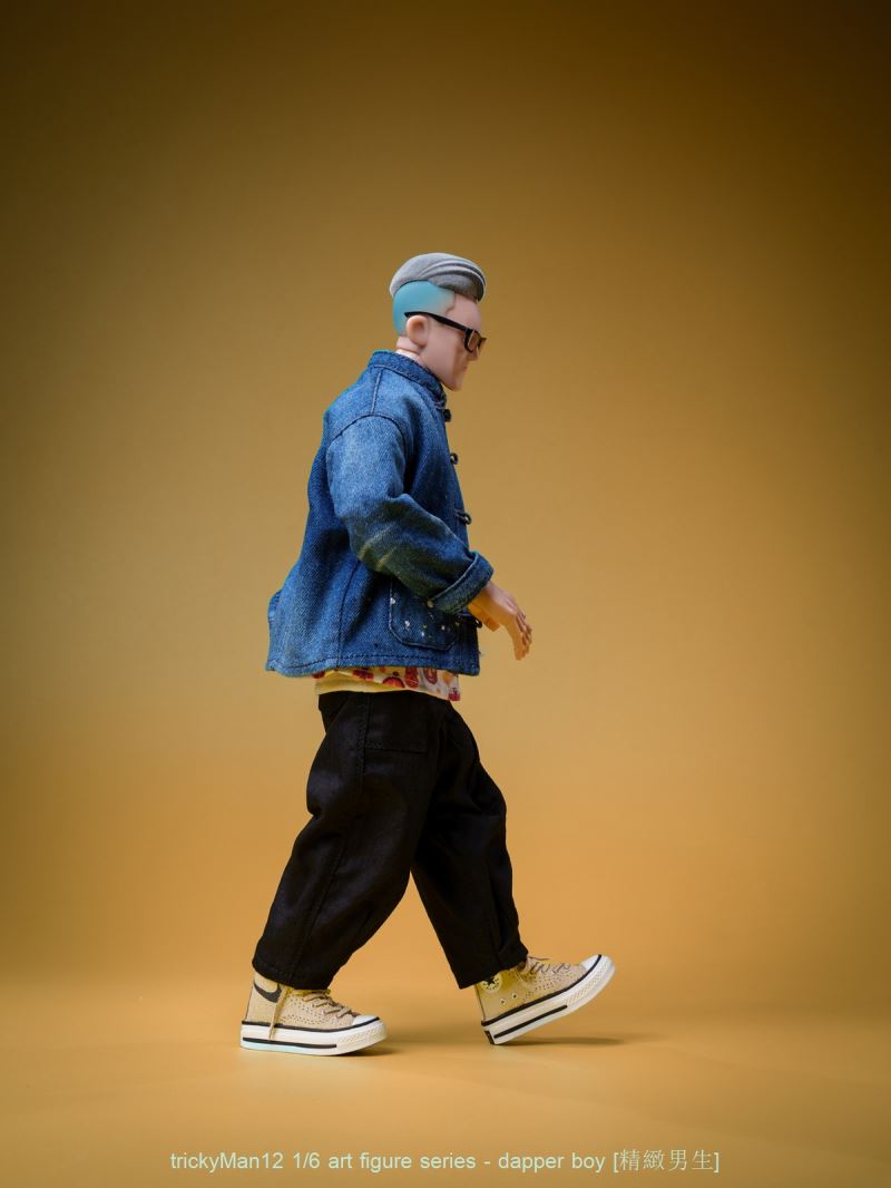 Exquisite Paint-Splattered Washable Tang Cow Figure Set 1/6