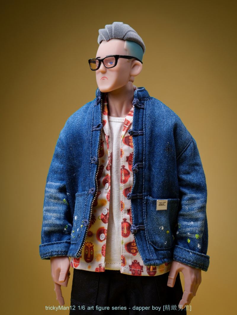 Exquisite Paint-Splattered Washable Tang Cow Figure Set 1/6