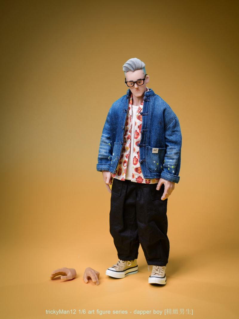 Exquisite Paint-Splattered Washable Tang Cow Figure Set 1/6