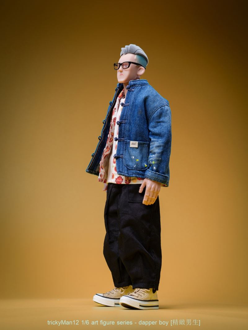 Exquisite Paint-Splattered Washable Tang Cow Figure Set 1/6